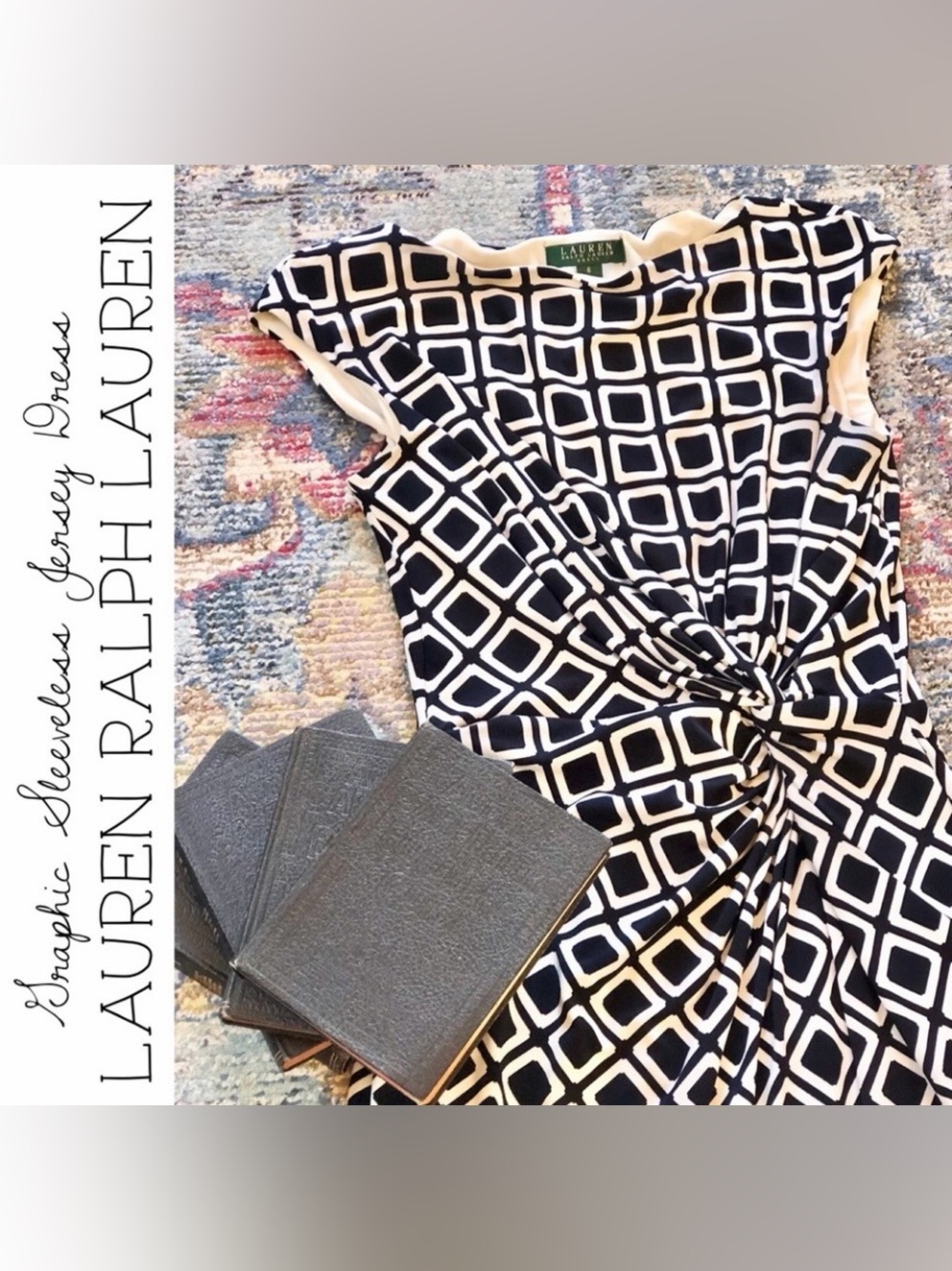 Lauren Ralph Lauren Sleeveless Graphic Jersey Dress